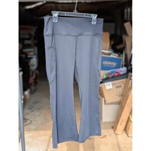 BALEAF Black Flare Yoga Pants L High Waist Pocket Athletic Leggings Bootcut